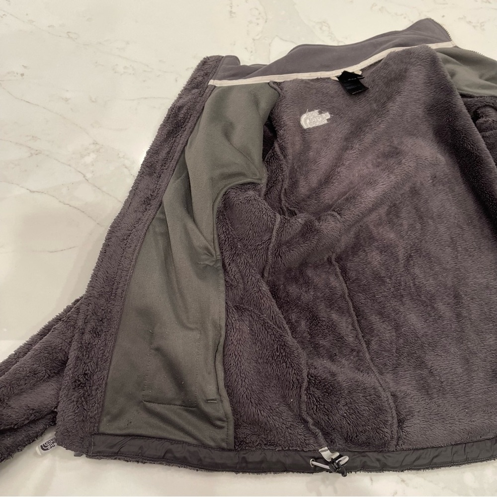 The North Face “Osito” dark grey silken fleece zip up jacket - Picture 10 of 15
